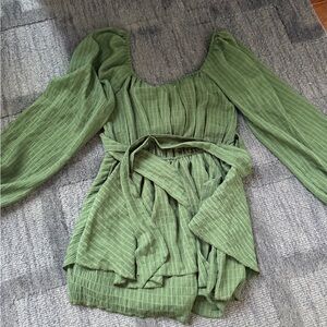 Altar'd State Green Plaid Dress